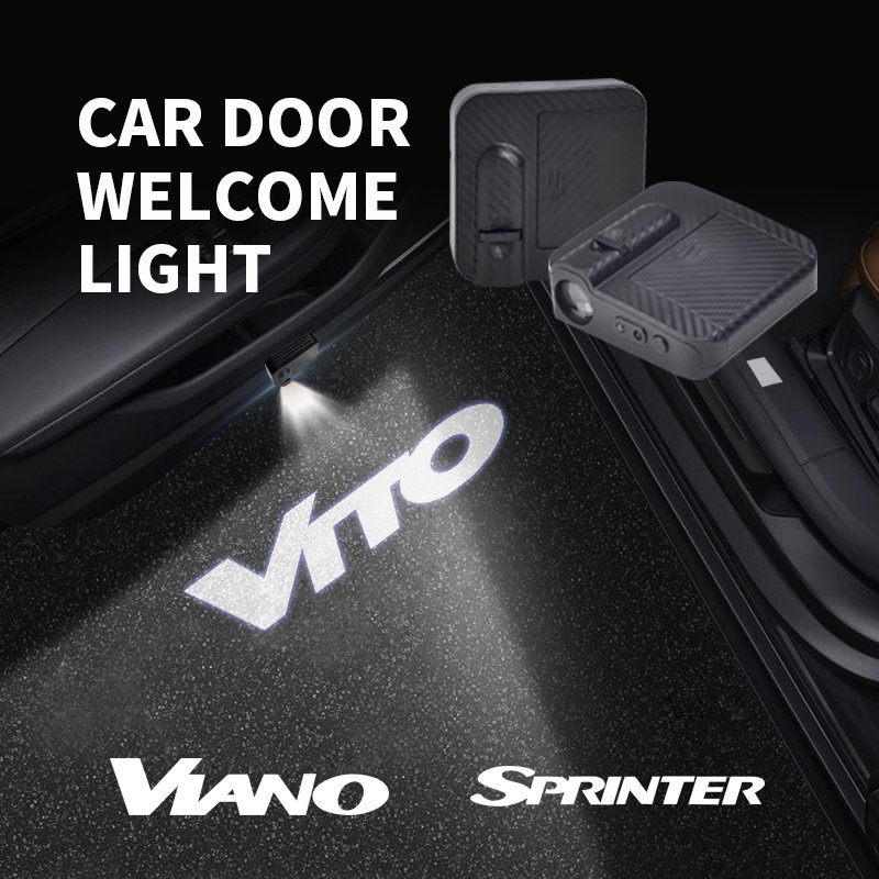 

HD светодиод для Vito Viano Sprinter Logo V Class W638 W639 W447 V260 313 311 CDI Автомобильный дверной прожектор HD Лампа приветствия