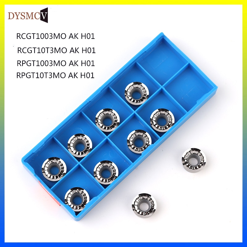 

Токарные инструменты DYSMCV RCGT/RPGT10T3MO AK H01/RCGT1003 карбид вольфрама