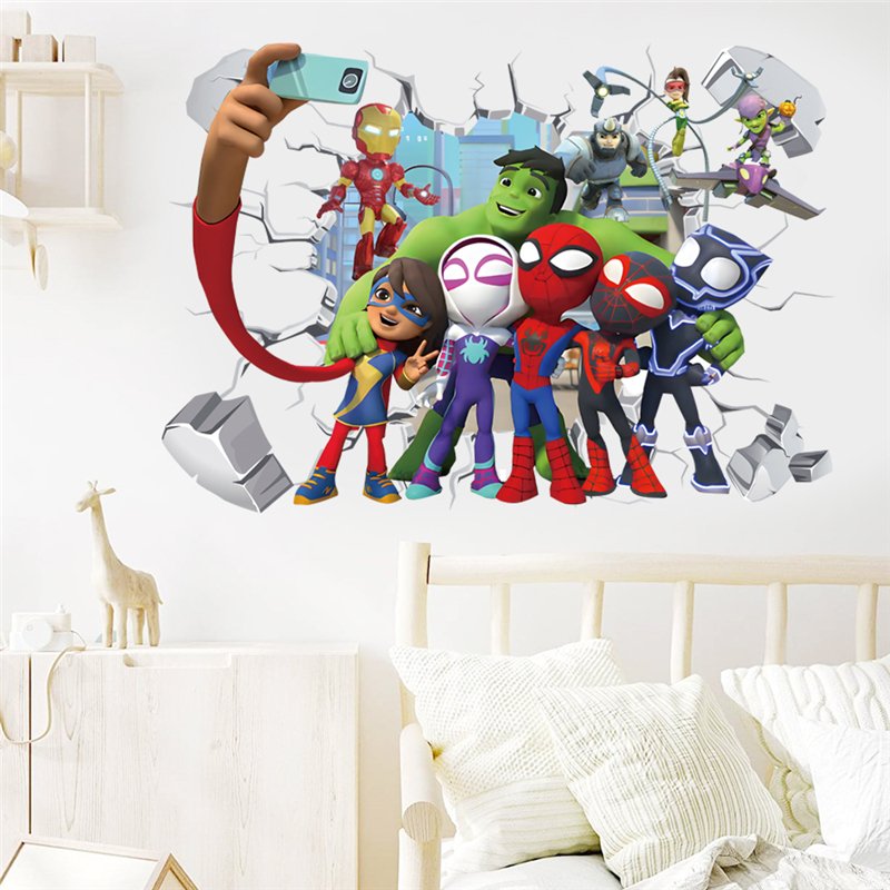 

MINISO Наклейки на стену "Человек-паук, Супер Капитан Америка, Халк"