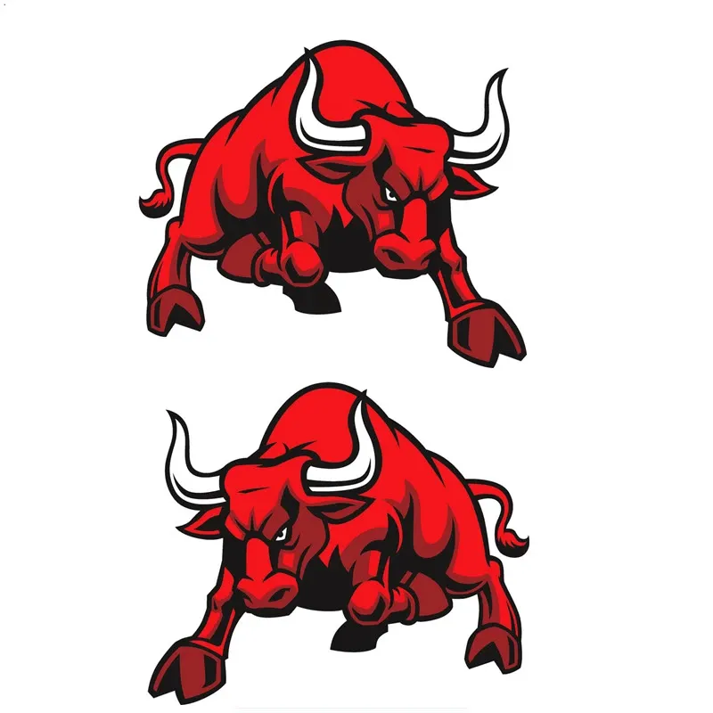 

Автомобильные наклейки Angry Spanish Bull Red Водонепроницаемые солнцезащитные наклейки на окно багажника мотоцикла ПВХ, 18 см * 15 см