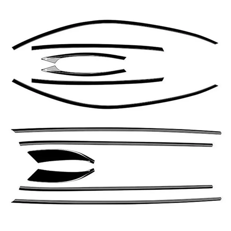 

ДЛЯ 12 шт., накладка на окно, затвор, новый комплект кузова Mazda CX-5 CX5, модификация бокового спойлера автомобиля, глянцевый черный аксессуар 2017-2021