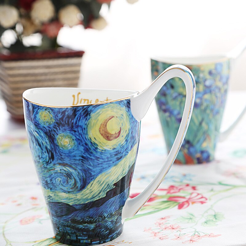 

Керамическая кружка Van Gogh Синий Звездный Подсолнух