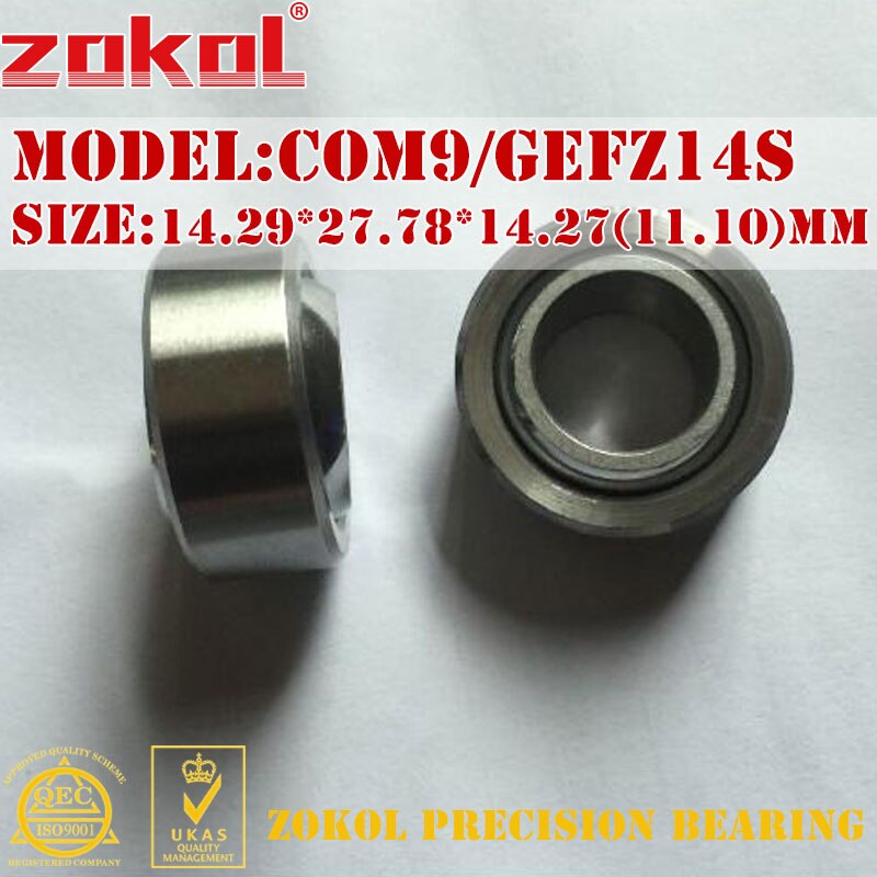 

Подшипник ZOKOL COM9 COM9T GEFZ14S, без обслуживания, гладкие подшипники 14,29*27,78*14,27 (11,10) мм