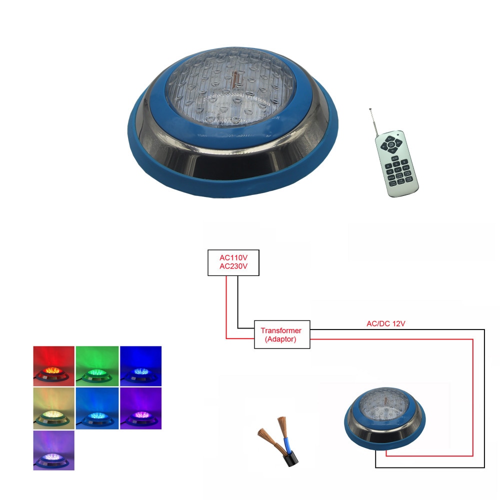 

Подводный светодиодный прожектор HKGOLDTURE RGB 12В