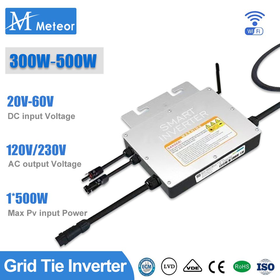 

Солнечный инвертор 300/350/400/500Вт Wi-Fi монитор