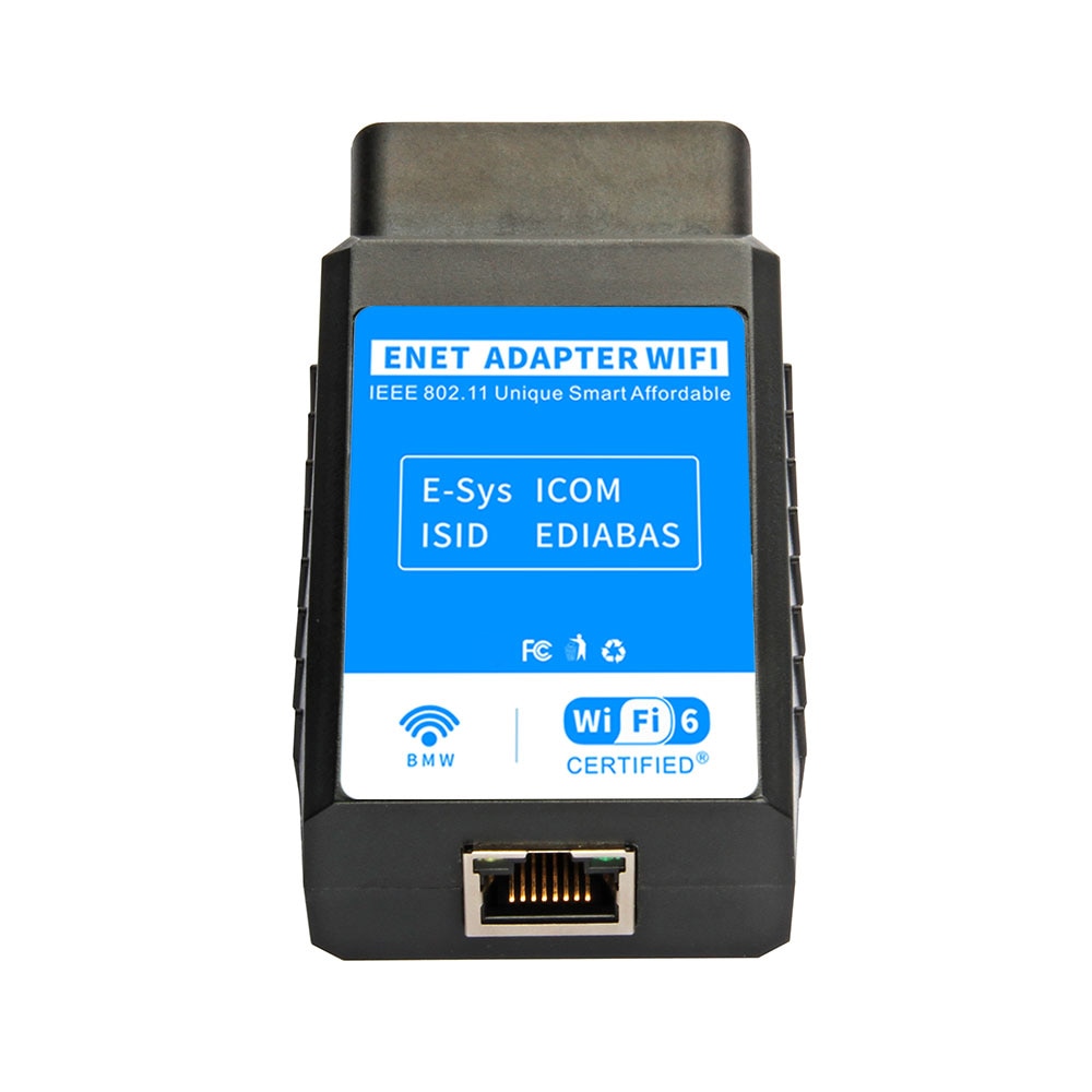 

Адаптер Enet Wi-Fi для BMW F/G/I серии Obd2 Wi-Fi CarPlay, совместимый с BimmerCode, Bootmod3, MHD Работа с iOS, Android