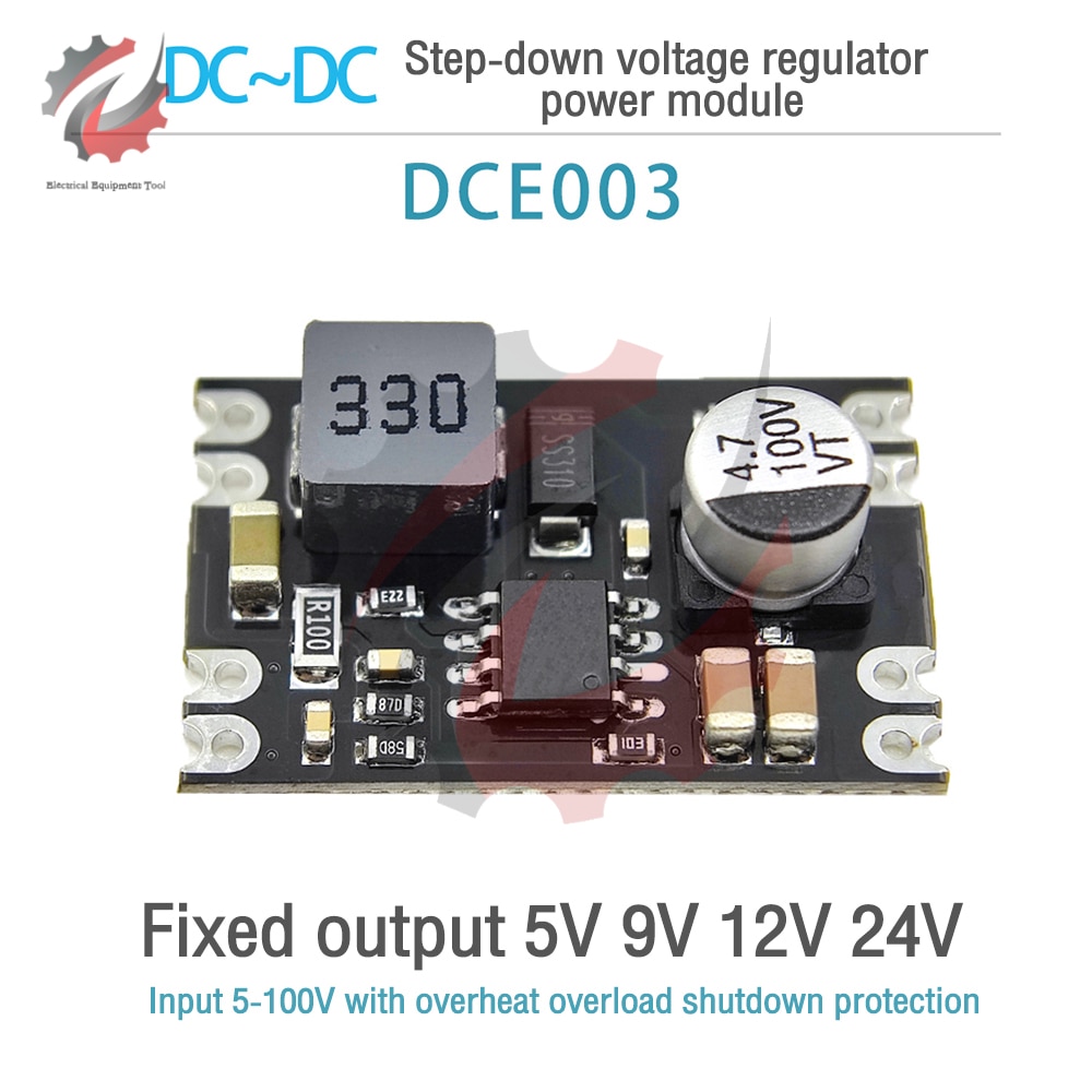 

Мини - DC - DC 6V - 100V - 5V 9V 12V 24V 3A Модуль питания для понижающих преобразователей давления