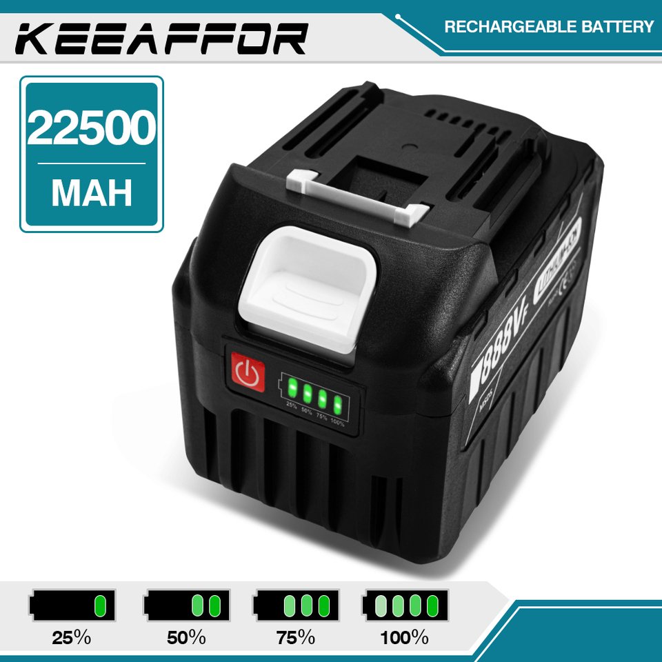 

KEEAFFOR 888VF аккумулятор 18В 22500 мАч для Makita