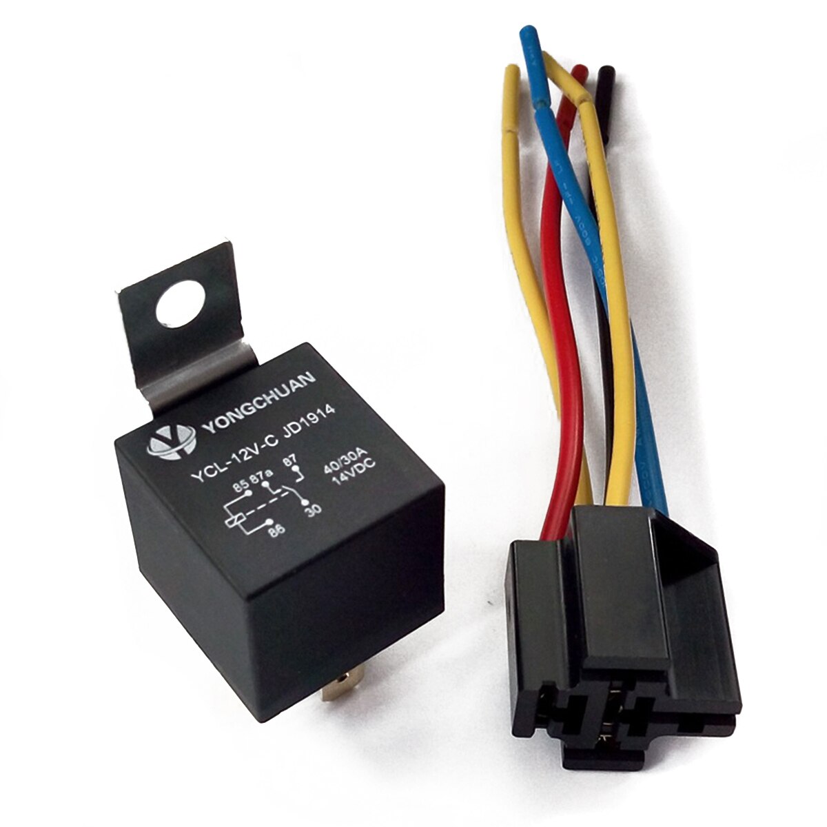 

Реле автомобильное YCL-12V-C JD1914 40А 5 контактов