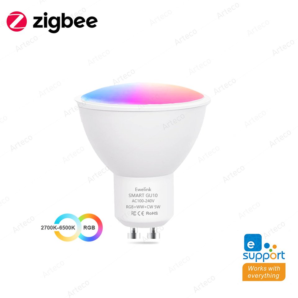 

Ewelink GU10 RGB+CW+WW Светодиодная лампа 5Вт