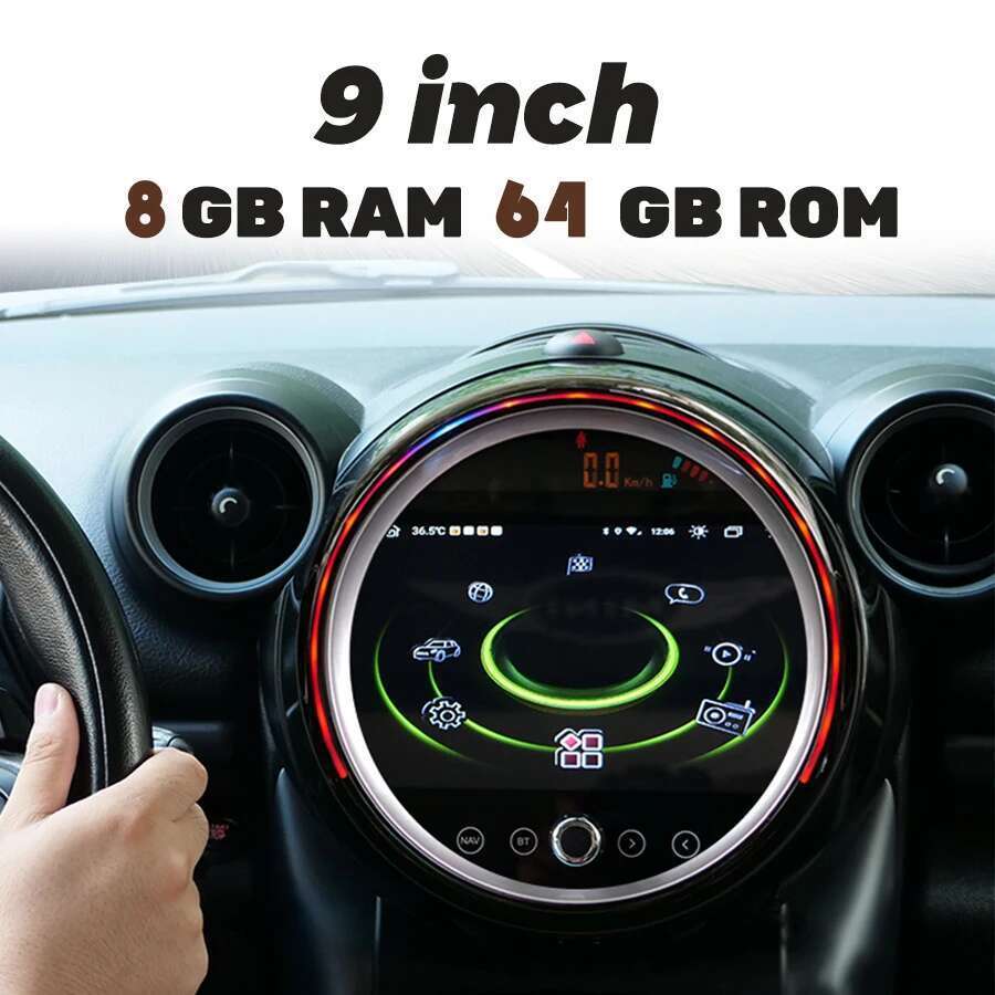 

9-дюймовый экран автомобиля Android 13 мультимедийный видеоплеер Carplay для BMW MINI COUNTRYMAN R60 MINI PACEMAN R61 GPS стерео навигация
