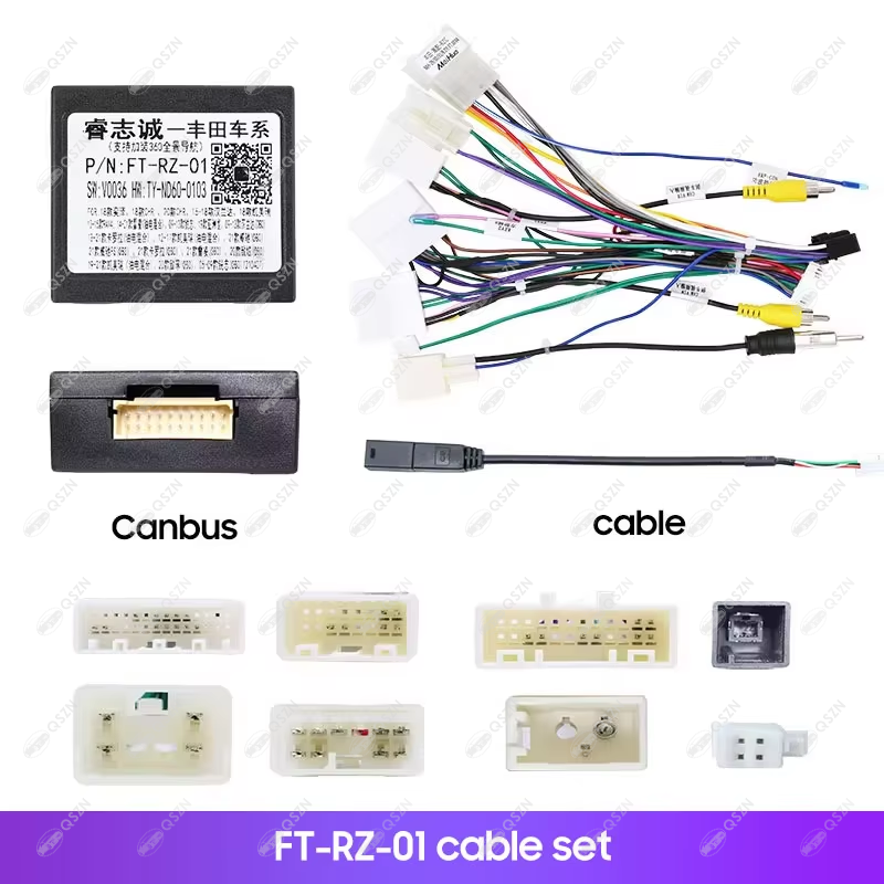 

Canbus Box FT-RZ-01 FT-RZ-02 для Toyota Corolla/Camry/CHR/RAV4/LAND CRUISER с жгутом проводов, силовым кабелем, автомобильным радиоприемником Android