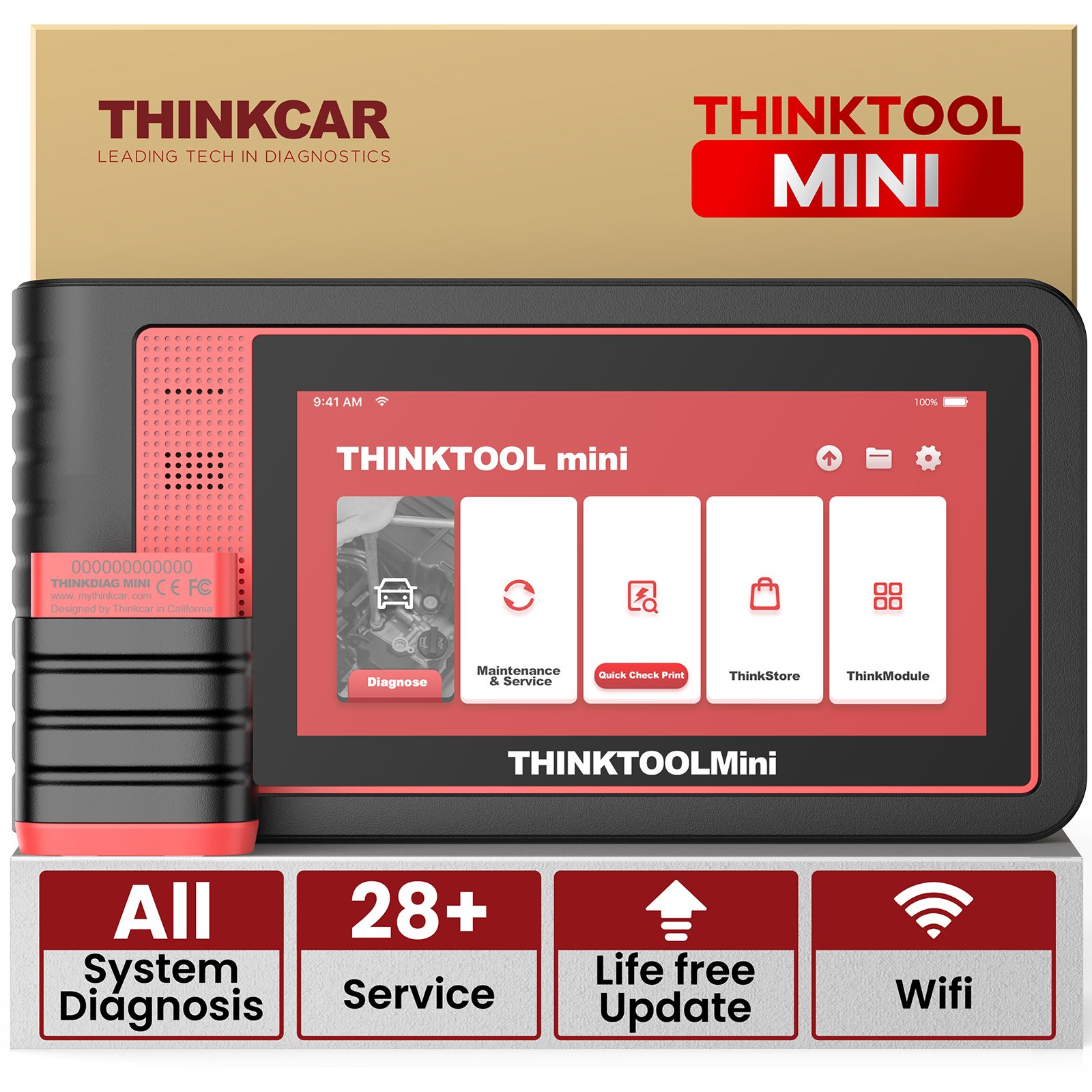 

THINKCAR THINKTOOL MINI 2 CANFD Автомобильные диагностические инструменты Сканер Obd2 Двунаправленный инструмент сканирования 28 сбросов Полная диагностика системы