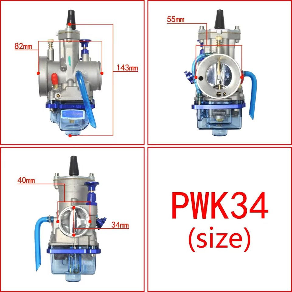 

Мотоциклетный карбюратор 2T 4T, синяя прозрачная крышка для Keihin Koso OKO YZ85 Power Jet PWK 21 24 26 28 30 32 34 мм карбюратор