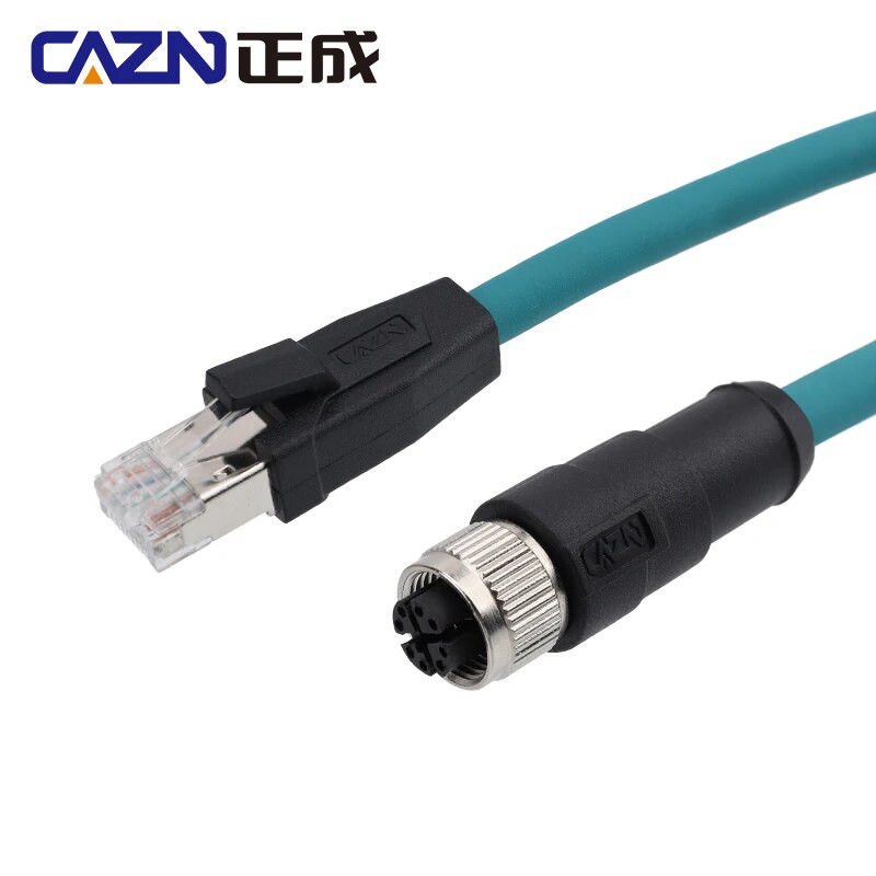 

Водонепроницаемый Ethernet кабель CAZN M12 8 pin X code Female - RJ45