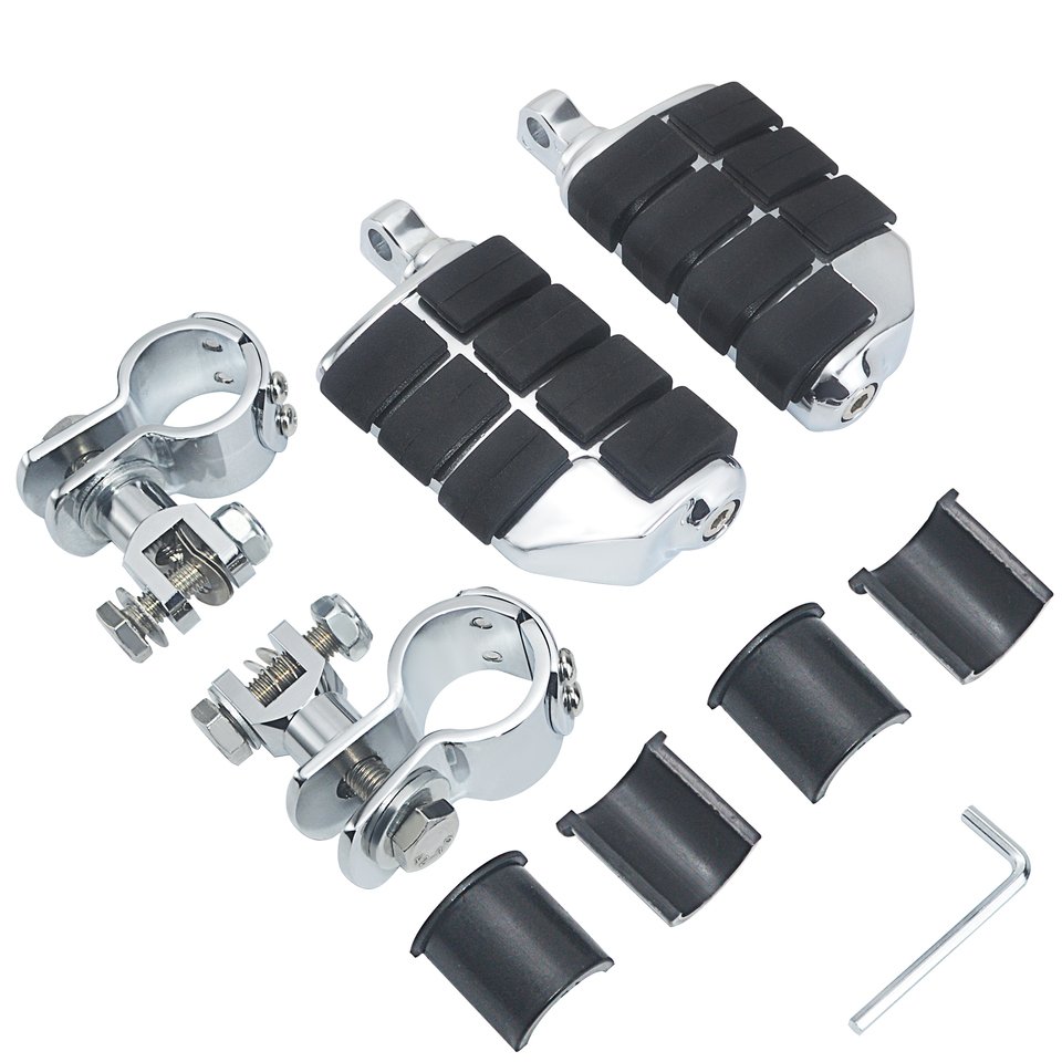 

25-32mm 1"-1.25" Подножки для защитных дуг Дорожные педали Монтажный комплект для мотоциклов Для Harley Yamaha Honda Suzuki Kawasaki Street Glide Road King Dyna Low Rider S Fat Bob аксессуары для мотоциклов