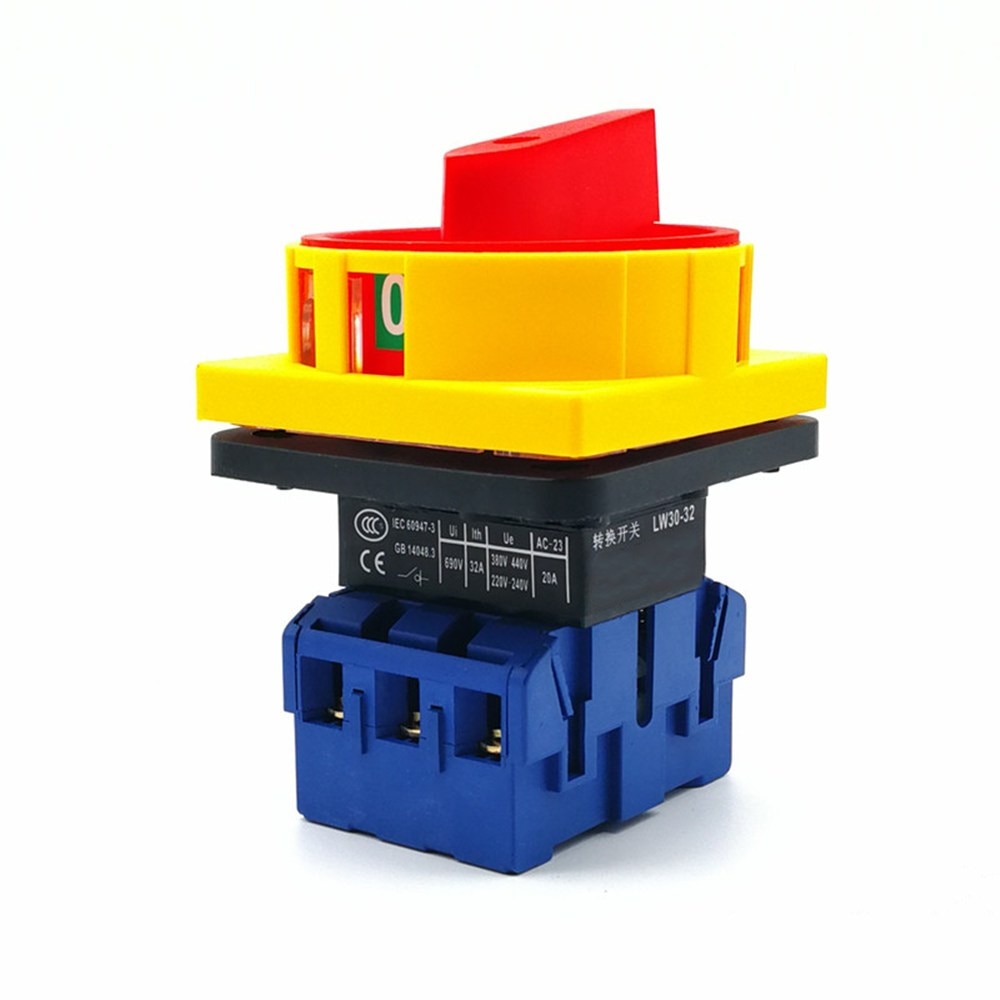 

SZD11-25A/32A/40A/63A/80A/100A AC 600V ON/OFF 2 позиции 3 фазы поворотный кулачковый переключатель
