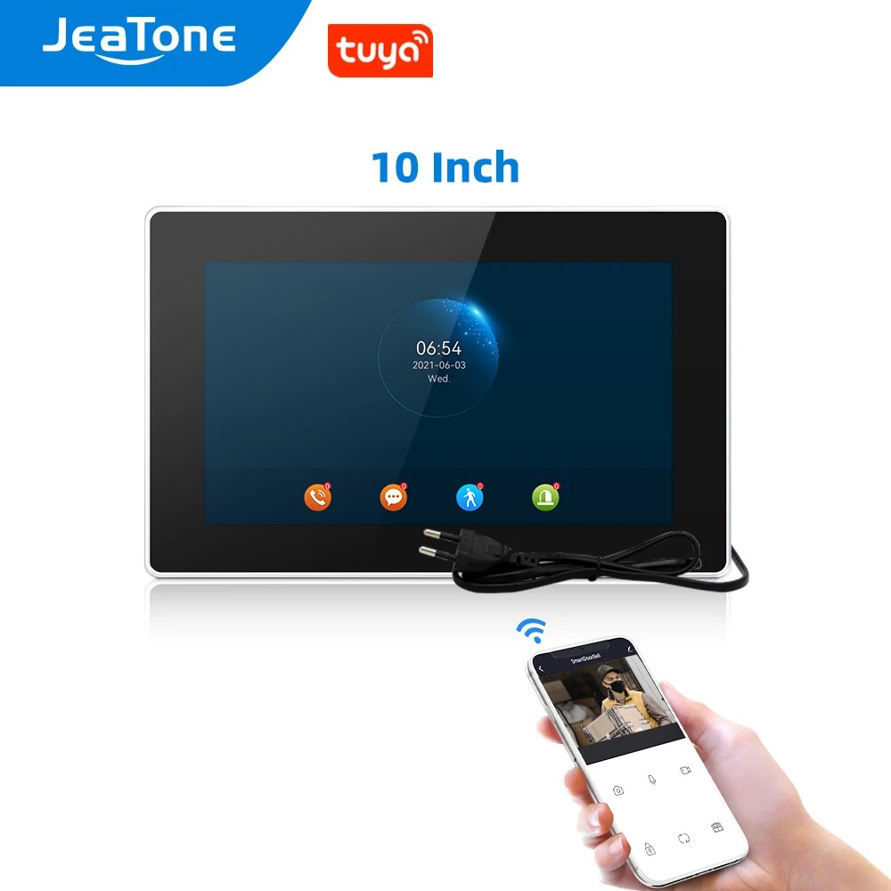 

Jeatone 10-дюймовый проводной видеодомофон