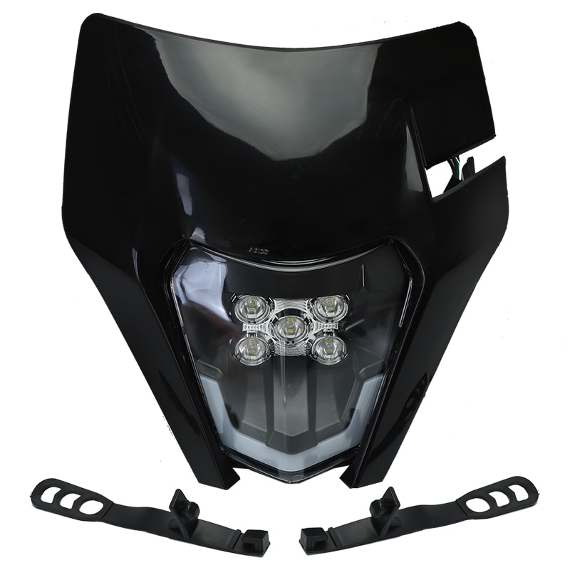

Мотоциклетный светодиодный обтекатель фар 12 В E8 Emark, фара для KTM SX SX-F EXC XC-W XC-F WR DRZ KX YZ KLX F, маска для велосипеда грязи