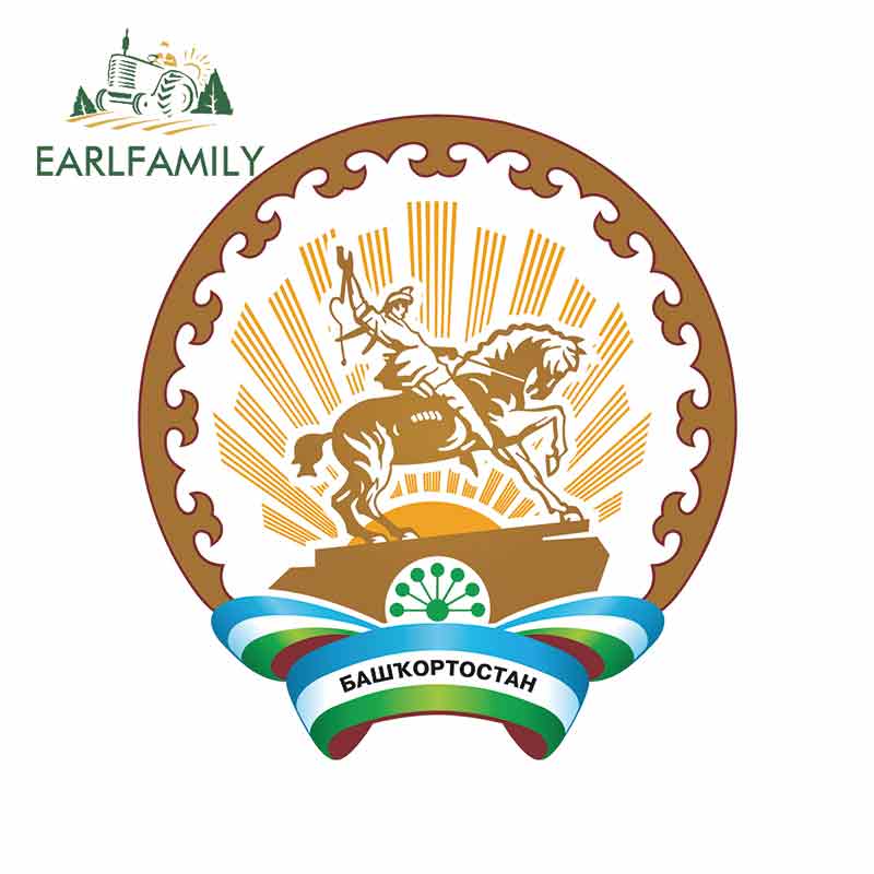 

EARLFAMILY 13 см x 12,1 см республика Башкортостан Мультяшные автомобильные наклейки на окно автомобиля голова переводная виниловая Водонепроницаемая автостайлинг