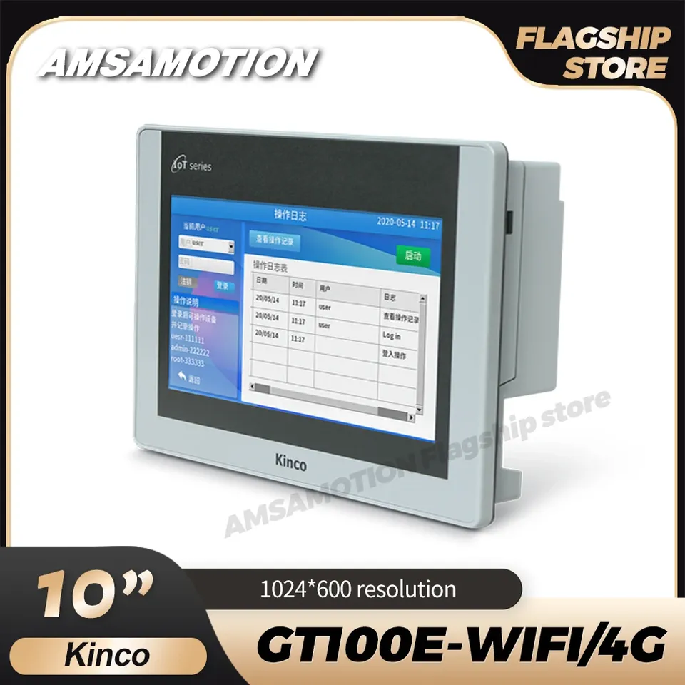 

Интерфейс Kinco HMI Human Machine GT100E, Wi-Fi, 4G, Ethernet, сенсорный экран, 1024*600, RS232/RS485/RS422