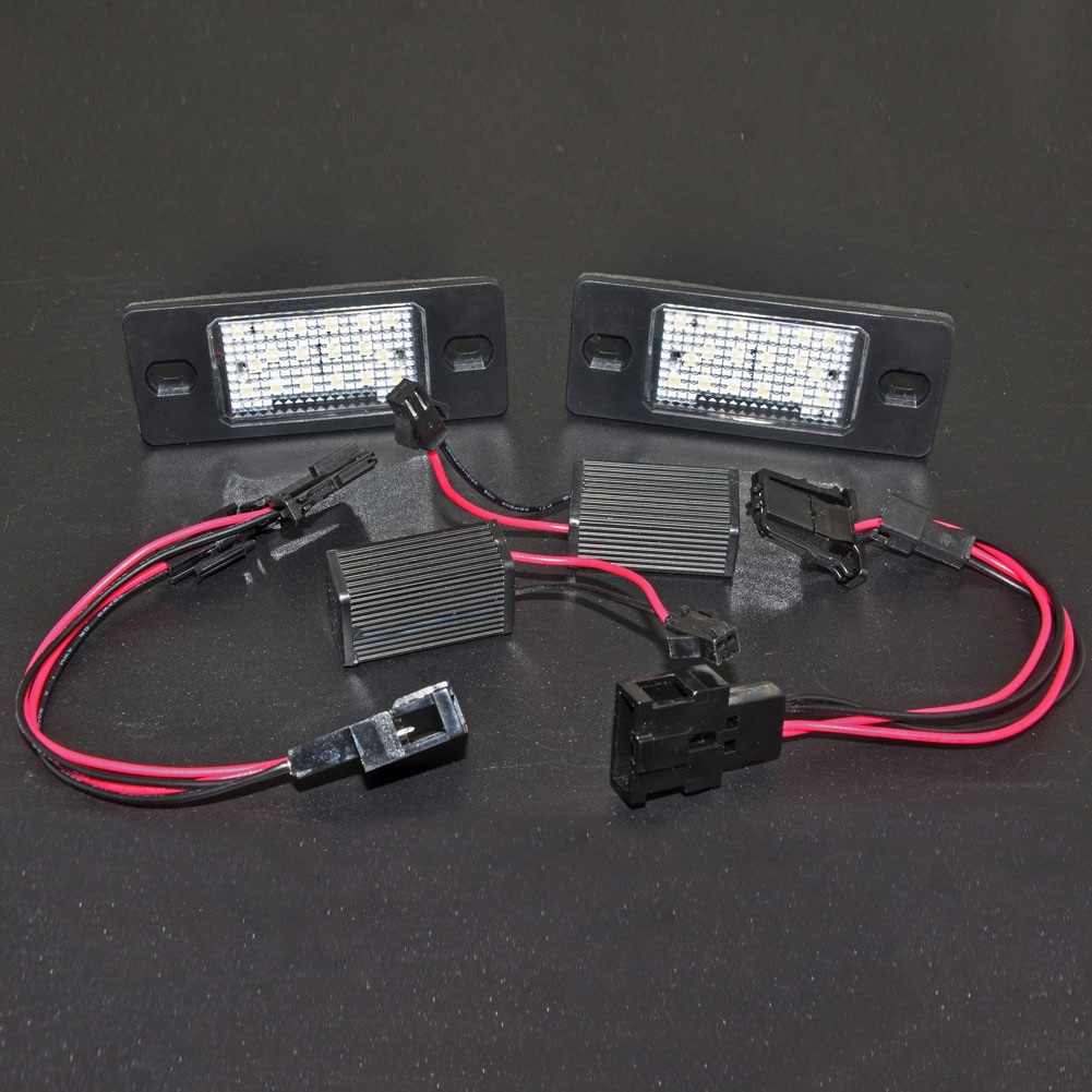 

1 пара Canbus без ошибок белый 18SMD светодиодный номерной знак для VW Touareg Tiguan Golf 5 Passat B5 5D Touring
