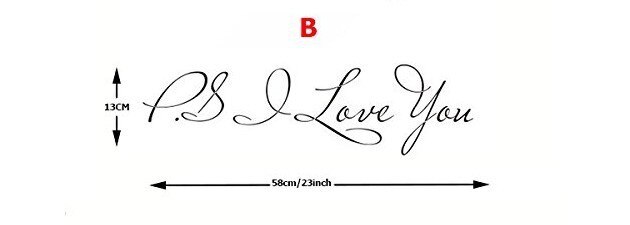 

Водонепроницаемая наклейка "PS I love you"