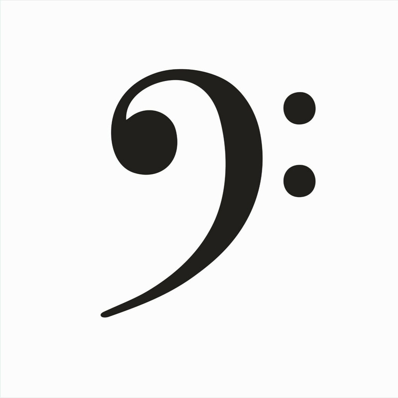 

Виниловая наклейка Bass Clef JJRUI
