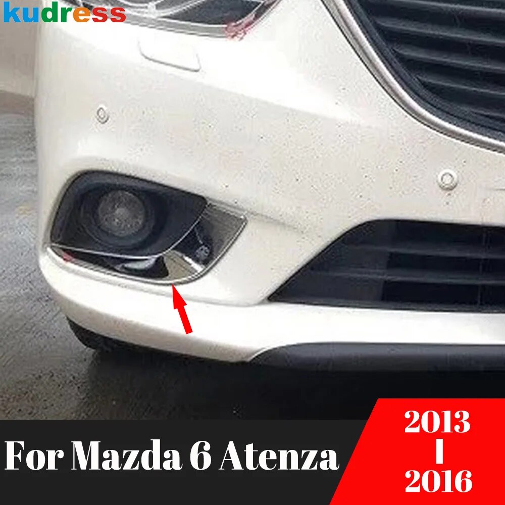 

Передняя противотуманная лампа, Обложка для бровей, отделка для Mazda 6 Atenza 2013-2015 2016, хромированный автомобильный противотуманный фонарь, аксессуары для оформления задних фонарей