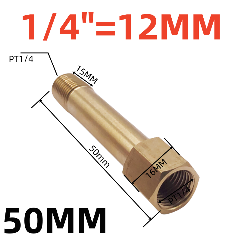 

Латунный резьбовой фитинг 1/8"-1/4"-3/8", штекер-гнездо, 35-200 мм
