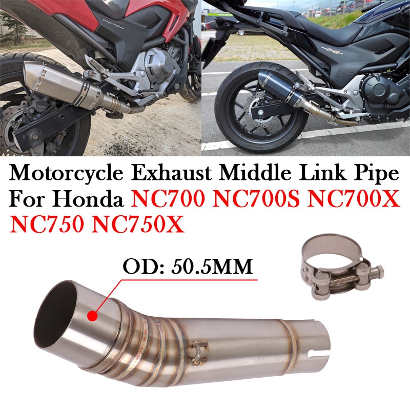 

Слипоны для HONDA NC700 NC700S NC700X NC750 NC750X подключение выхлопной трубы мотоцикла модификация 51 мм Глушитель Средний звено трубы