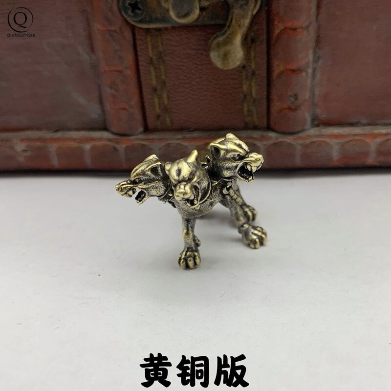 

Винтажные медные фигурки трехголового волка