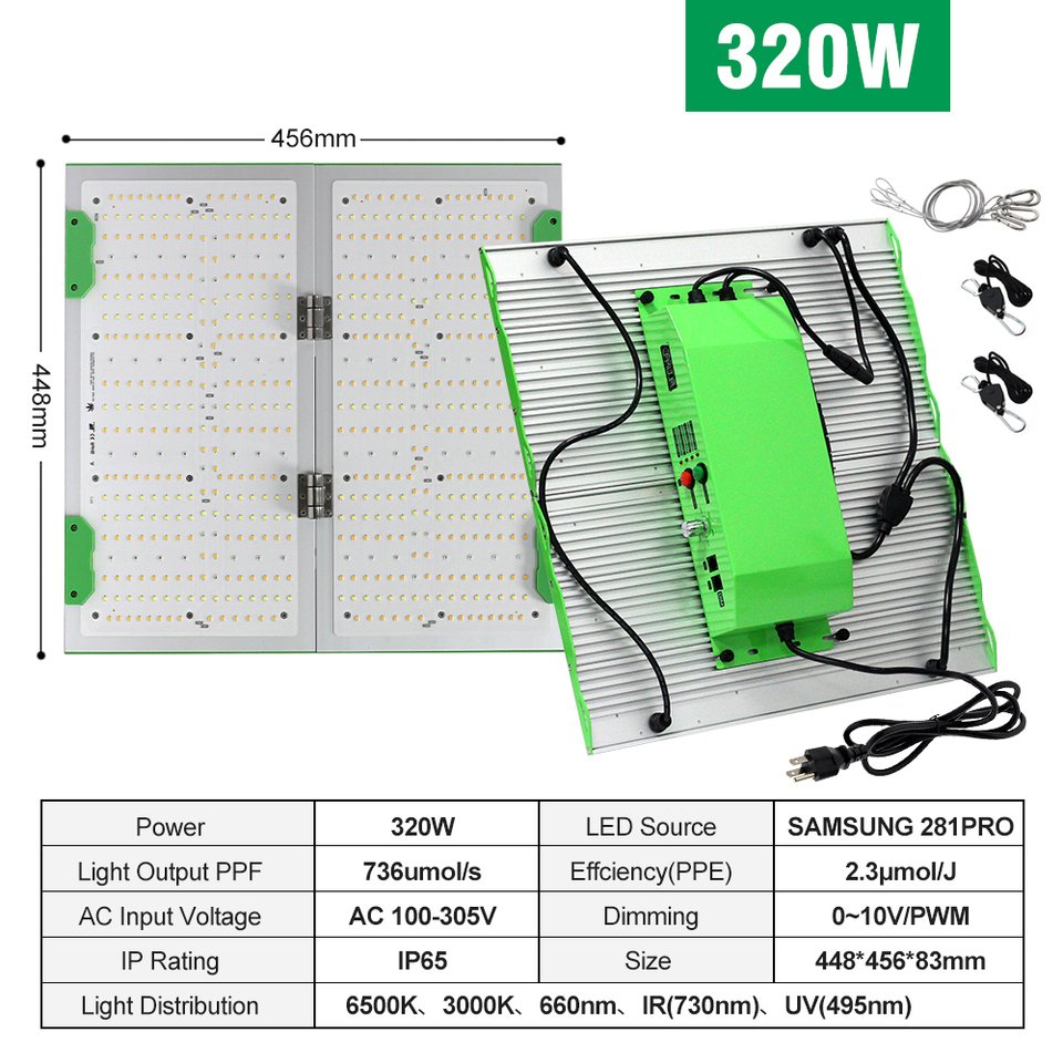 

Складная светодиодная фитолампа Hunta 281PRO 320W/450W