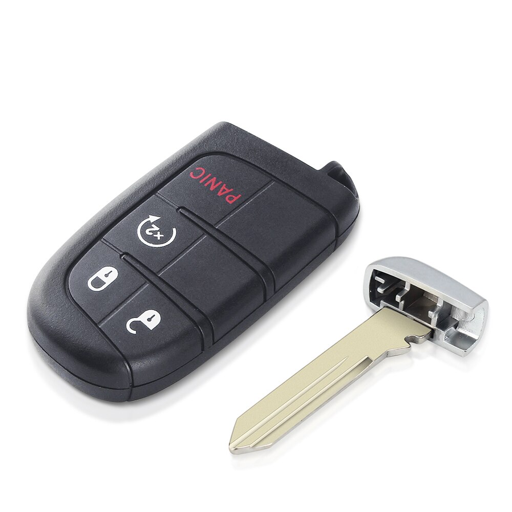 

Корпус автомобильного ключа KEYYOU для Chrysler Jeep Compass Renegade Cherokee, смарт-брелок с дистанционным управлением, 2/3/4/5, кнопка, аварийная вставка, лезвие