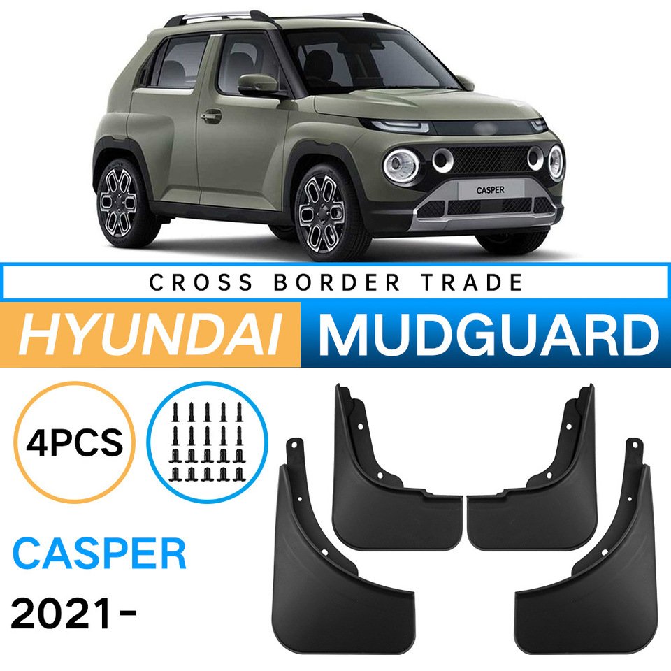 

Брызговики для Hyundai Casper 2021-2024, брызговики для автомобильных шин, передние и задние колеса, аксессуары, 4 шт., черные