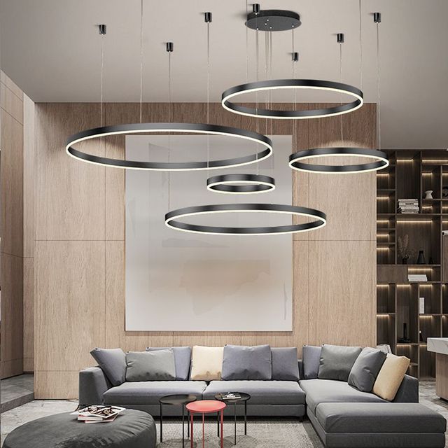 

Потолочная люстра LED черная