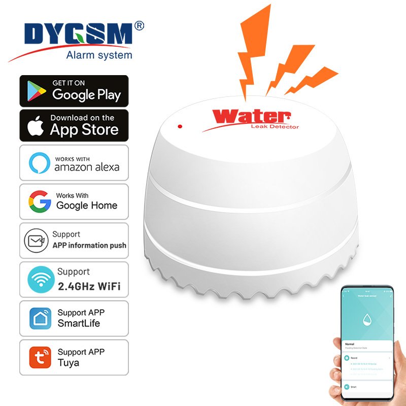 

Датчик утечки воды Tuya с Wi-Fi и Alexa Google