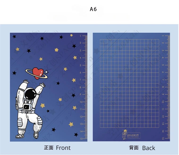 

Блокнот для путешествий Ins Flying Birds&Astronaut Pattern