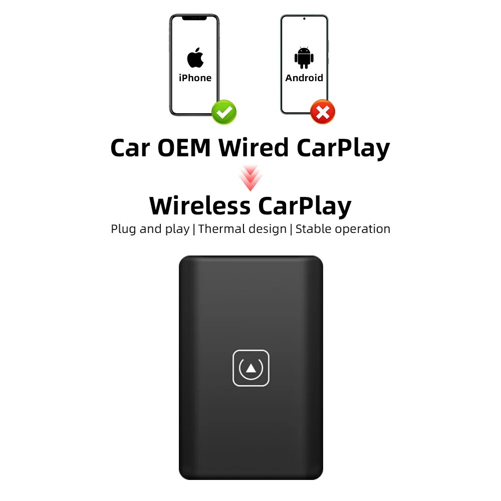 

TIMEKNOW Carplay беспроводной адаптер авто беспроводной Carplay Dongle для Iphone Car play Ai Box для Mercedes Mazda Citroen Chevrolet