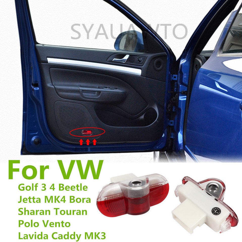 

Светодиодный Светильник Ghost Shadow Для Двери Автомобиля Для VW Golf 3 4 Beetle Jetta MK4 Bora Sharan Touran Lavida Caddy Po...