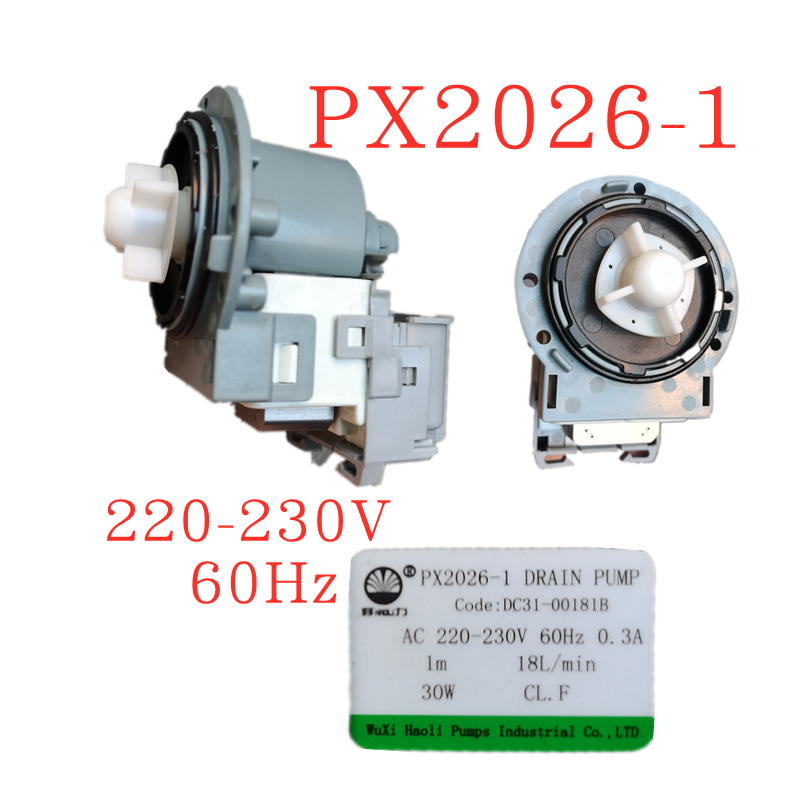 

Новый двигатель сливного насоса для стиральной машины Samsung PX2026-1 60 Гц 30 Вт 18 л/мин DC31-00181B дренажные детали стиральной машины