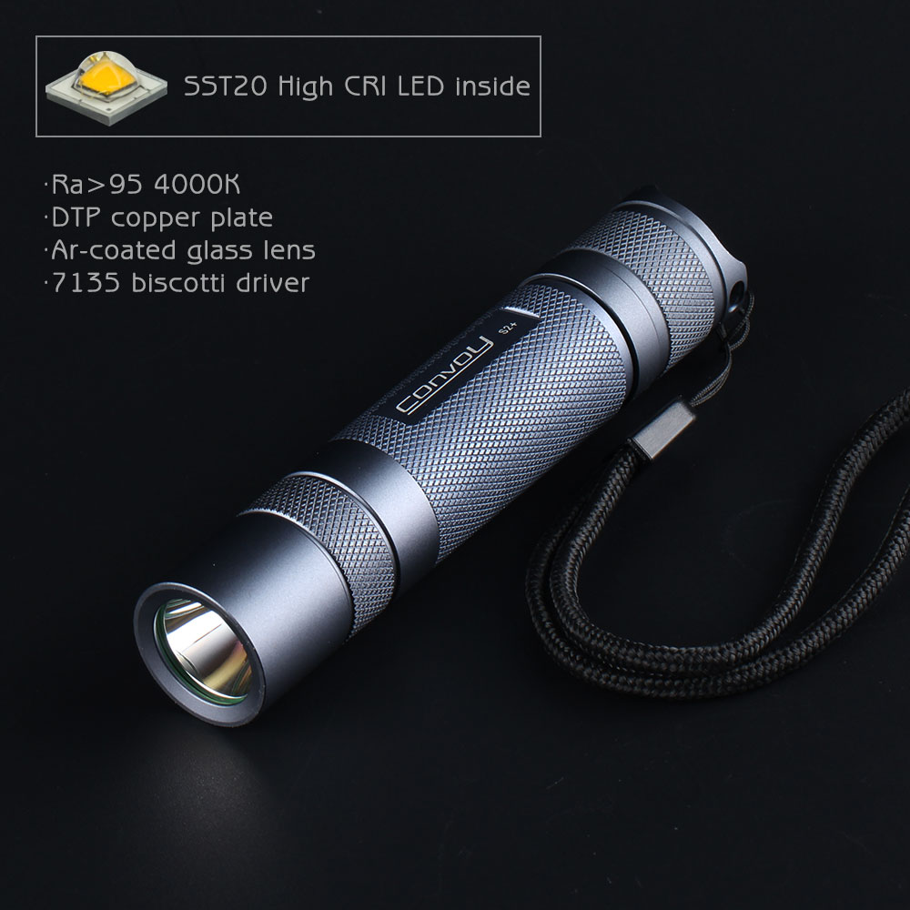 

Фонарик Convoy S2 Plus Luminus SST20 серый