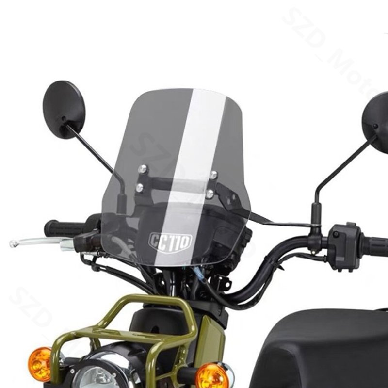 

Для HONDA Cross Cub 110 CC 110 CC110 2023, аксессуары для мотоциклов, лобовое стекло, ветровые дефлекторы, козырек серого цвета