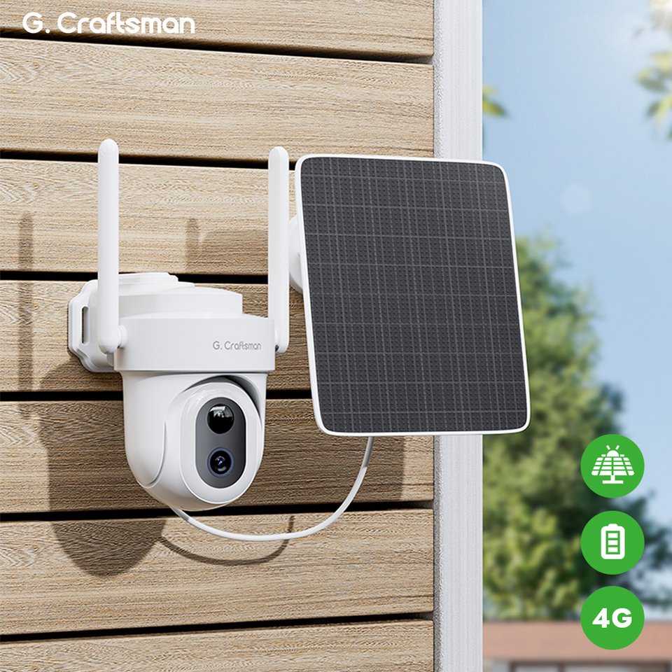 

G.Craftsman G1 4G Солнечная батарея ночного видения 3MP SIM-карта Беспроводная безопасность PTZ CCTV Открытое приложение GClink