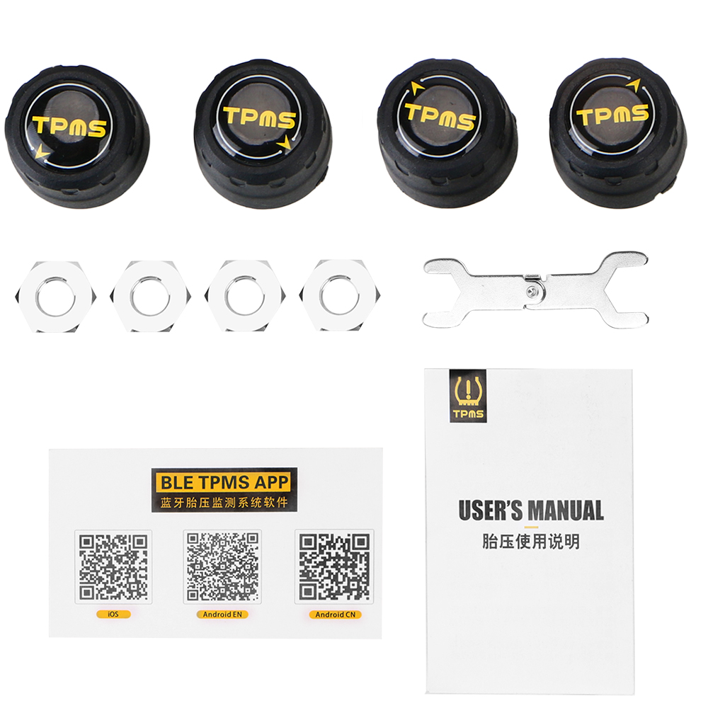 

Bluetooth 4,0 5,0 датчики давления в шинах Android iOS BLE Автомобильная TPMS тестер сигнализации Универсальная автомобильная система контроля давления в шинах