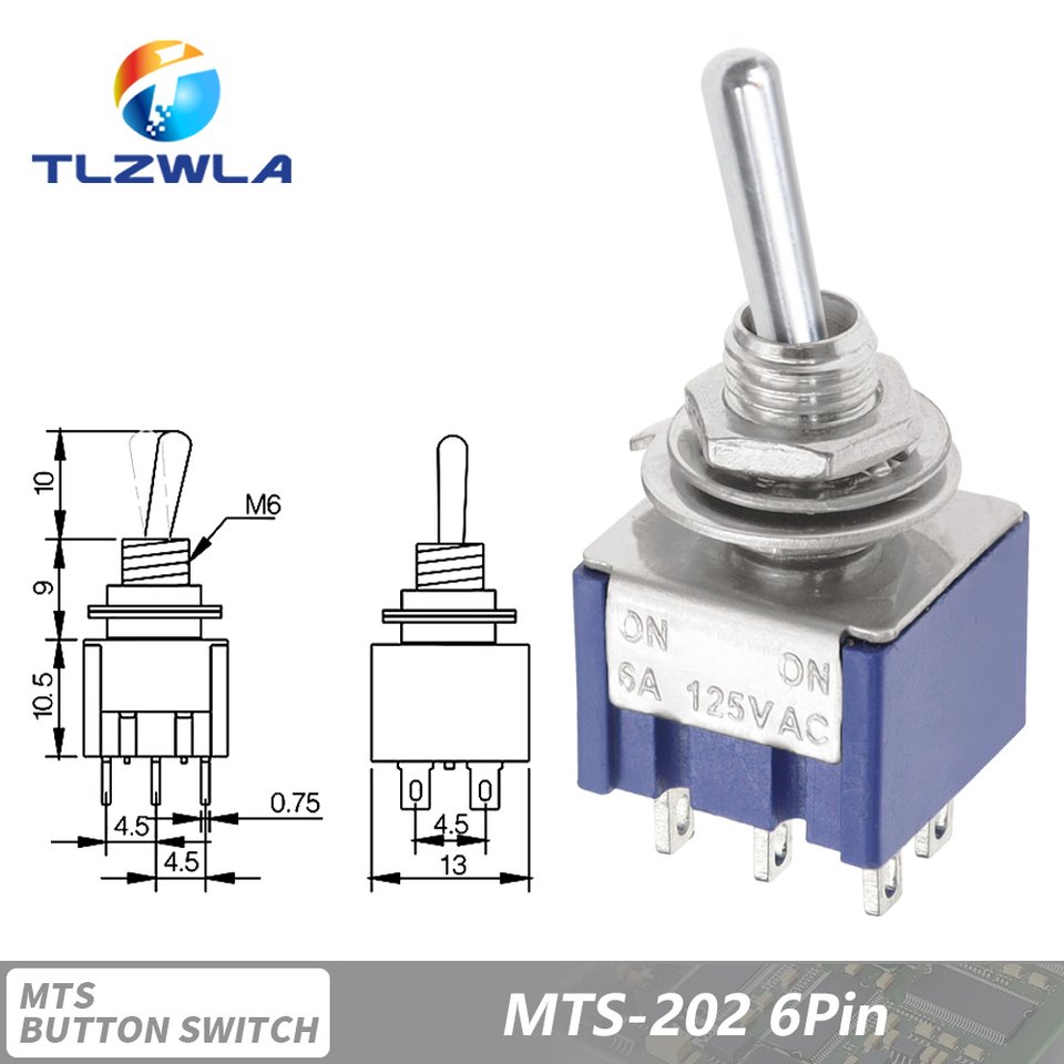 

5 шт. Мини-переключатель TLZWLA 3 PIN/6PIN медный