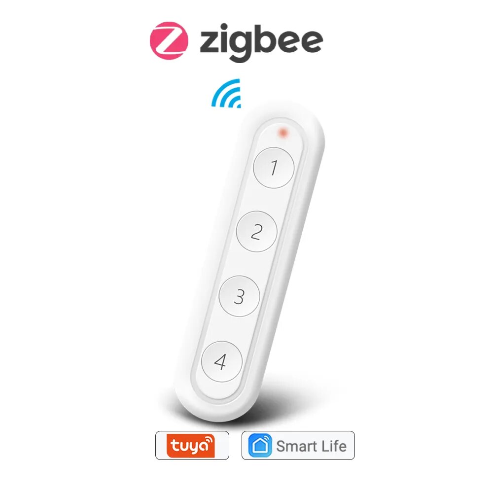 

QCSMART Туя ZigBee 3.0 беспроводной 4-кнопочный пульт