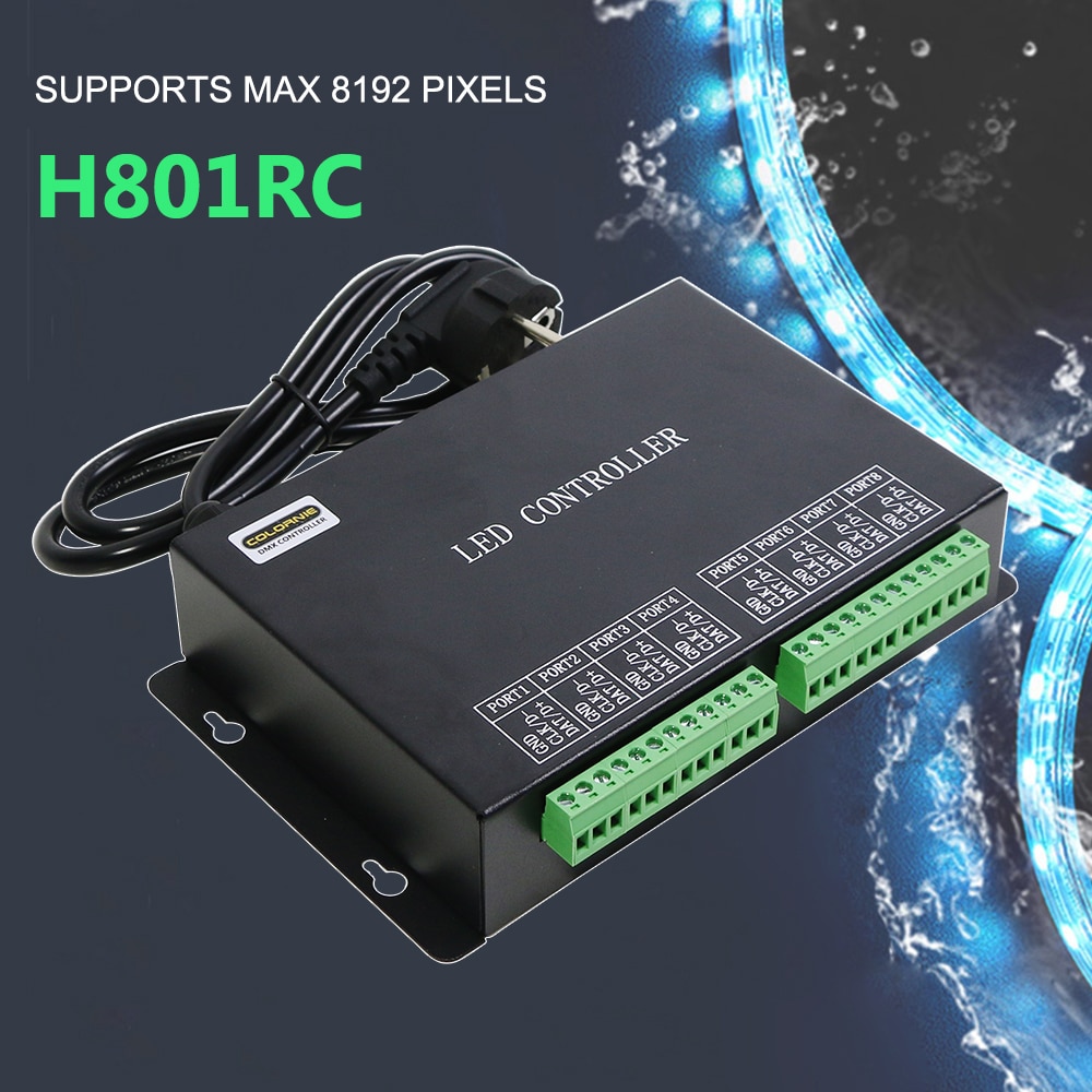 

COLORNIE RGB Контроллер H801RC 8 портов 8192 пикселей