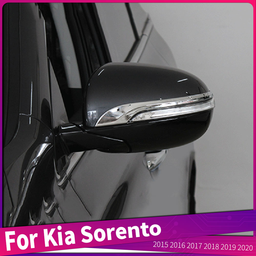 

Для Kia Sorento 2015 2016 2017 2018 2019 2020 ABS хромированная крышка зеркала заднего вида на боковую дверь автомобиля, накладка, молдинги, Стайлинг автомобиля