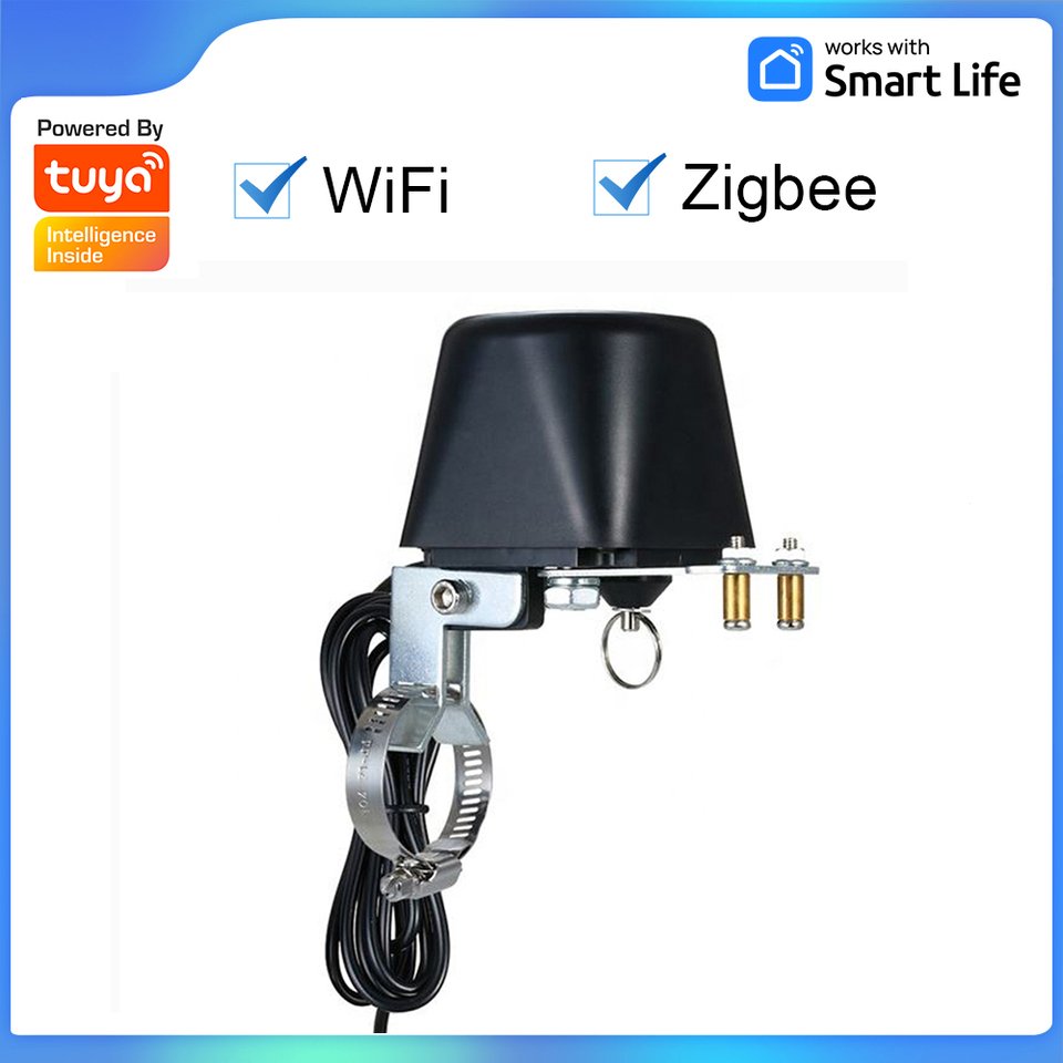 

Умный газовый клапан Tuya WiFi/Zigbee черный